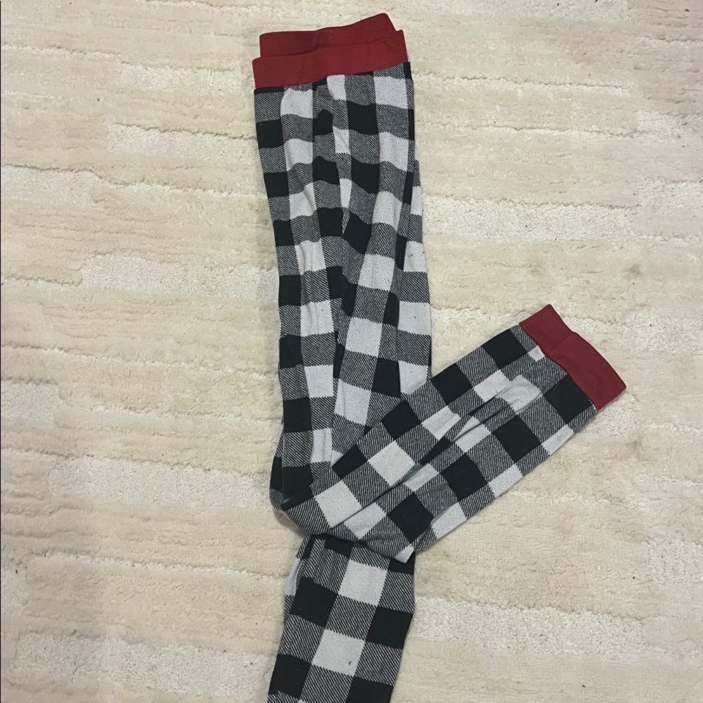 Rae Dunn Red and Black Checkered Kids Pajama Bottoms